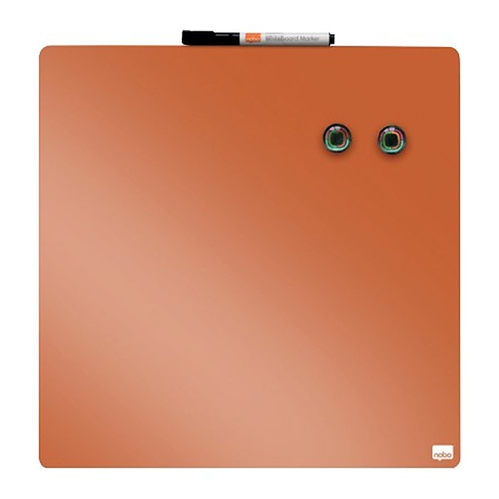 nobo Magnettafel beschreibbar 36,0 x 36,0 cm orange