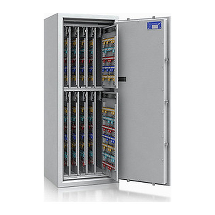 ISS safe4key Schlüsseltresor lichtgrau mit 1040 Haken, Elektronikschloss, 50,0 x 42,0 x 130,0 cm, 1 St.