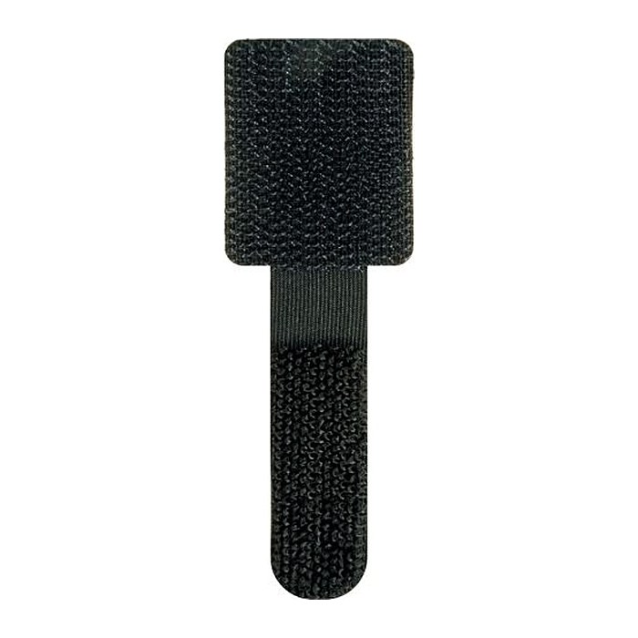 Schwaiger Klett-Wandclip 90 x 12 x 2mm Schwarz 10 Stück
