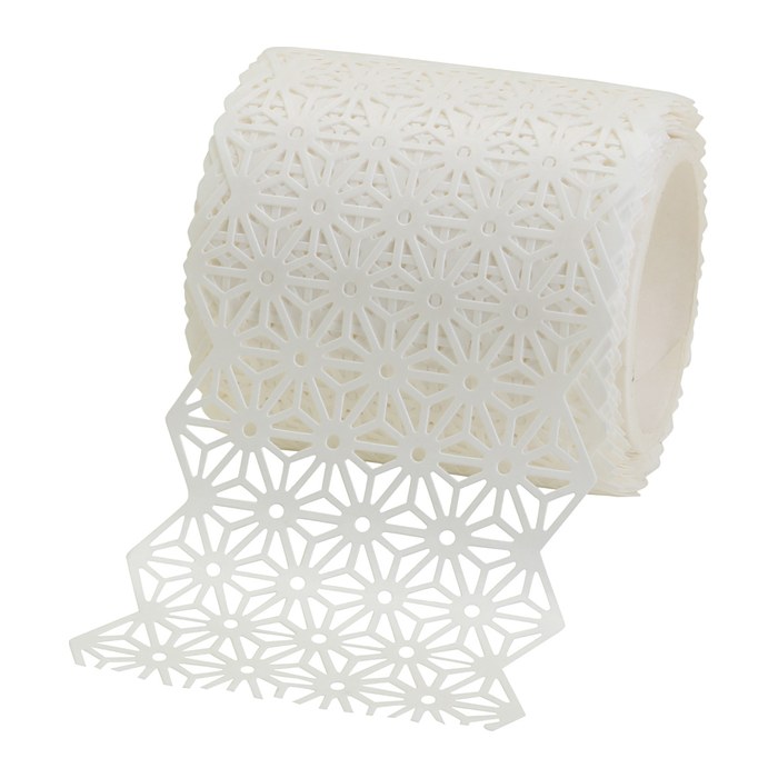 folia Washi Dekor Blüten weiß Deko-Klebeband matt 50,0 mm x 5,0 m 1 Rolle