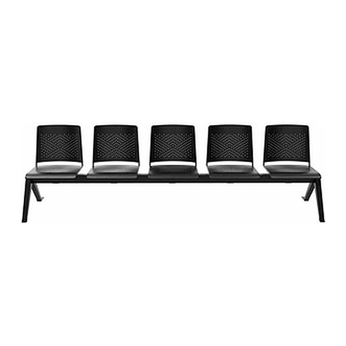 BISLEY 5-Sitzer Traversenbank schwarz Kunststoff 282,0 x 45,0 x 78,0 cm, 1 St.