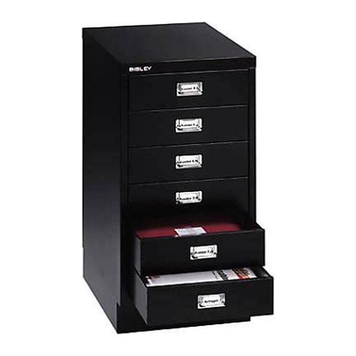 BISLEY MultiDrawer™ L296S Schubladenschrank schwarz 6 Schubladen 27,8 x 38,0 x 67,0 cm, 1 St.