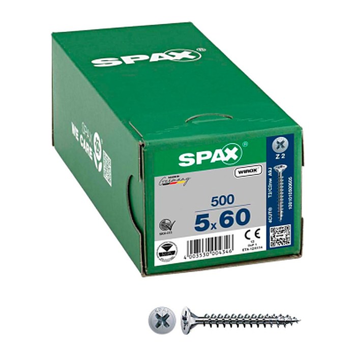 SPAX® Universalschrauben Z2 Senkkopf WIROX 1081010500605 5 mm x 60 mm, 500 St.