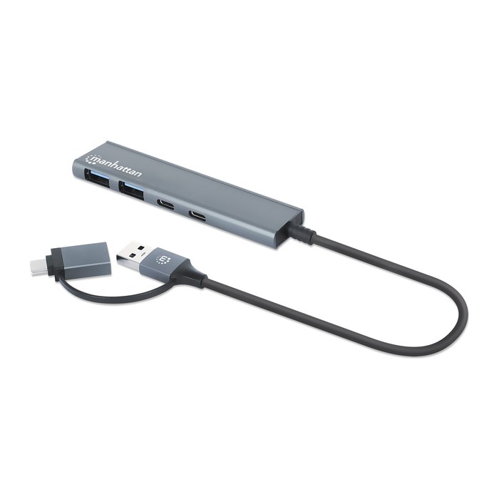 MANHATTAN 4-Port USB A/C Hub 2x USB-A 2x USB-C Ports