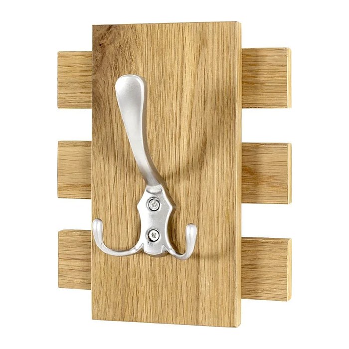HAKU Möbel Wandgarderobe 15615 braun Holz 1 Haken 16,0 x 20,0 cm, 1 St.