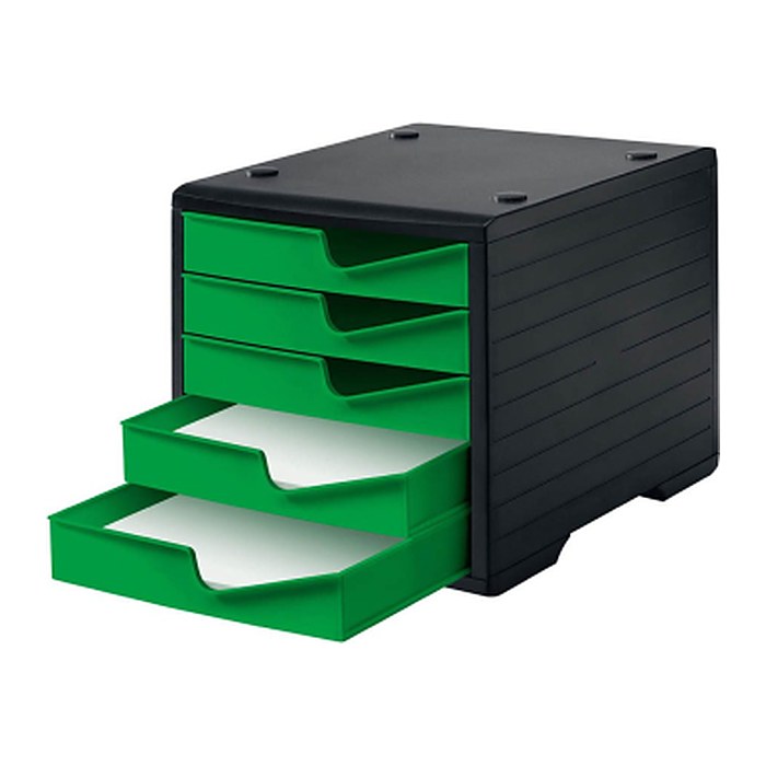 styro Schubladenbox styroswingbox gecko 275-8430.5191, DIN A4 mit 5 Schubladen, 1 St.