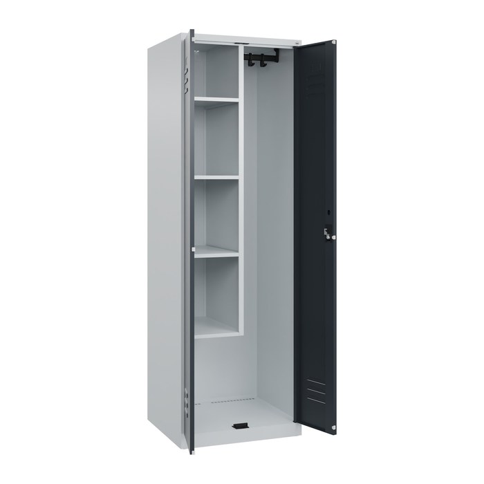 CP Putzmittelschrank Classic Plus 080100-00 S10020 lichtgrau, anthrazitgrau 4 Fachböden 60,0 x 50,0 x 185,0 cm, aufgebaut, 1 St.