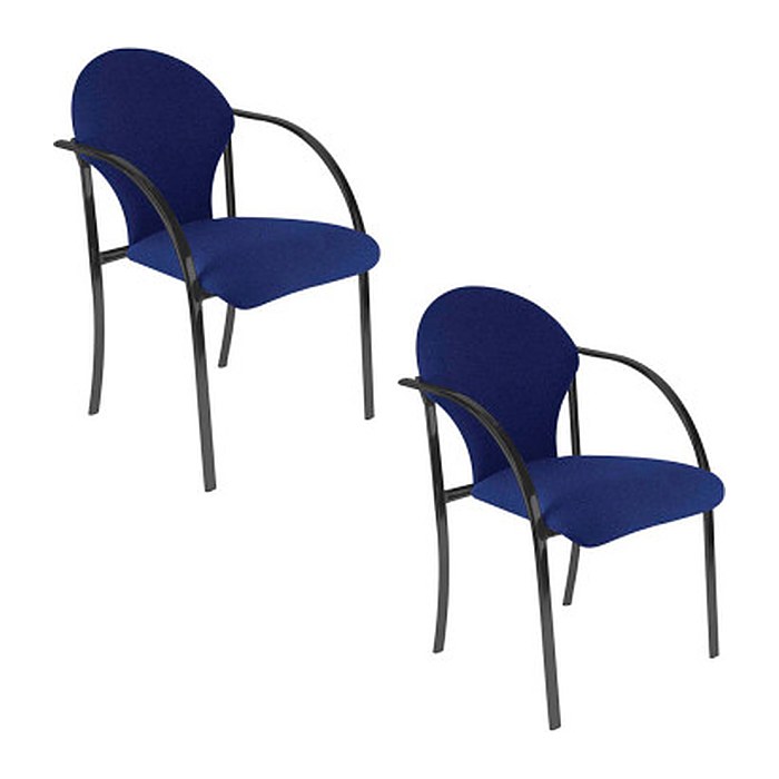 Nowy Styl Besucherstühle VISA BLACK blau Kunststoff, 2 St.