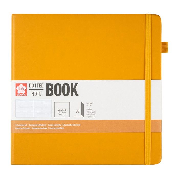 Sakura Notizbuch quadratisch punktkariert, japanischer kerrie Hardcover 160 Seiten, 1 St.