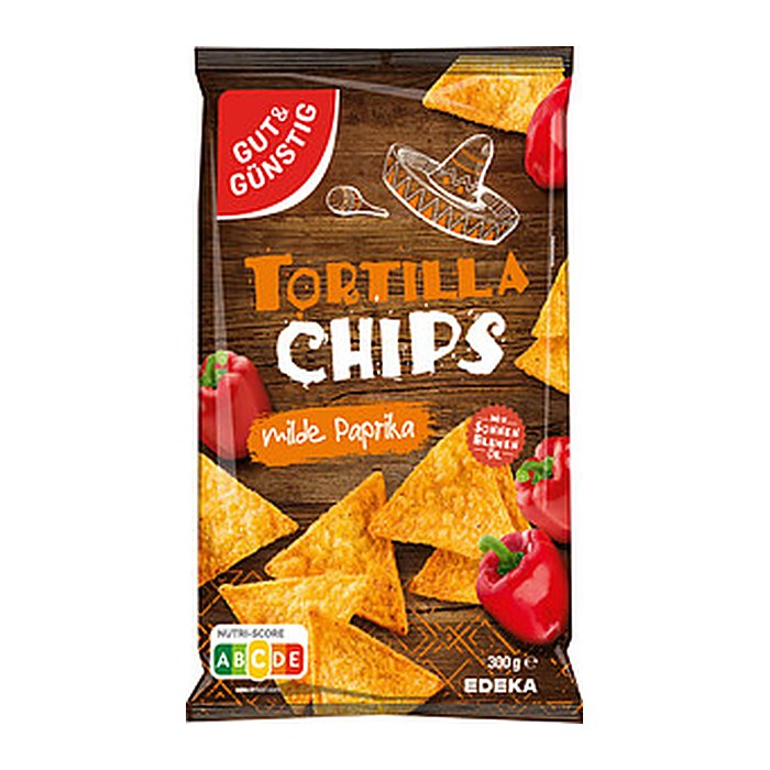 GUT&GÜNSTIG Tortilla Paprikageschmack Chips 300,0 g, 1 St.