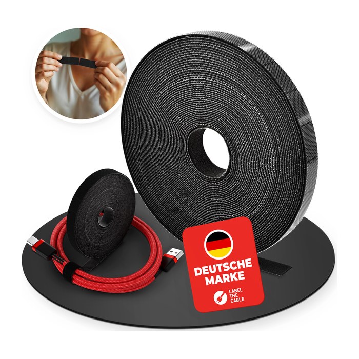 LTC Klettrolle Rip Roll 10m zum Bündeln&Ordnen schwarz