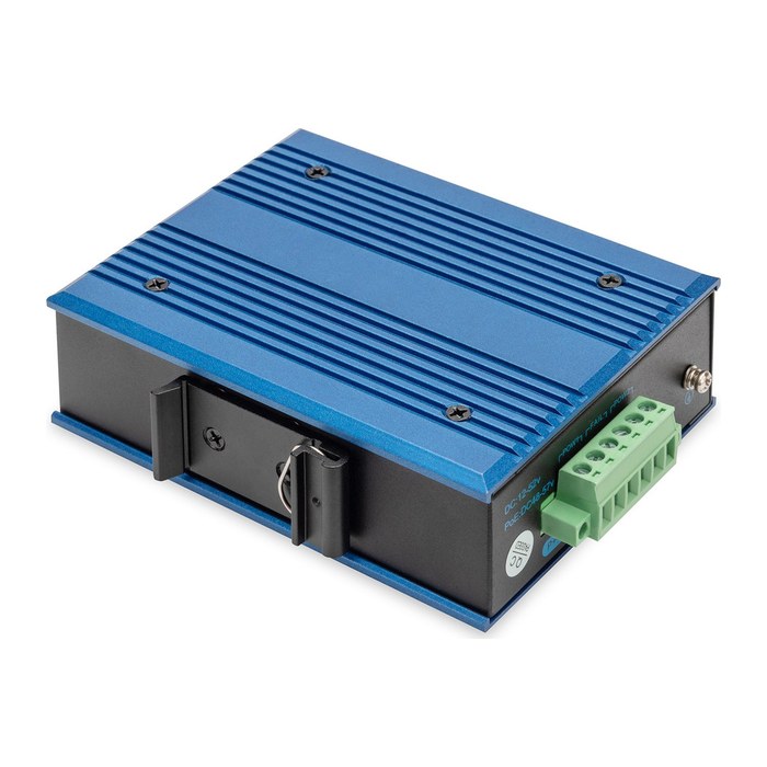 DIGITUS Switch Ind. 4-Port Gigabit 30W PoE Unmanaged blau