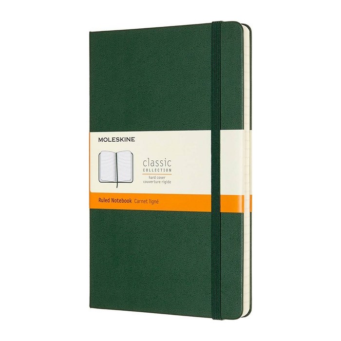 MOLESKINE Notizbuch ca. DIN A5 liniert, myrtengrün Hardcover 240 Seiten, 1 St.