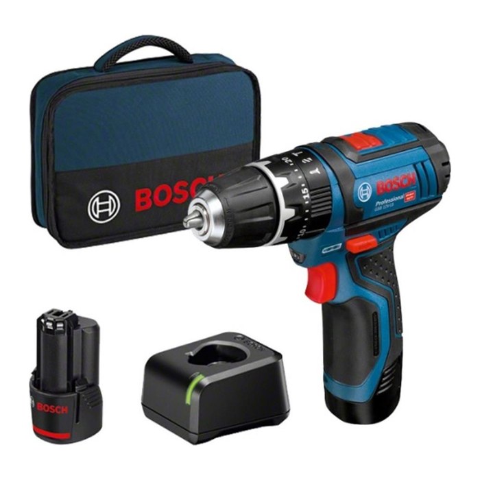 BOSCH Professional GSB 12V-35 Akku-Schlagbohrschrauber 12,0 V, mit 2 Akkus