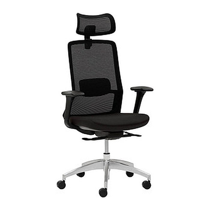 Mayer Bürostuhl, 2482_KS Stoff schwarz, Gestell alu