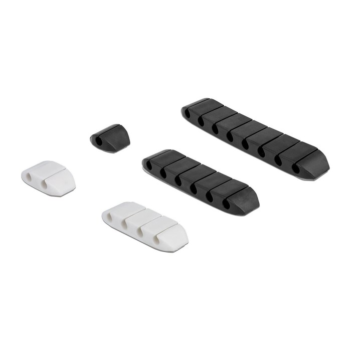 DELOCK Kabelhalter trapezförmig selbstklebend Kombi Set 10