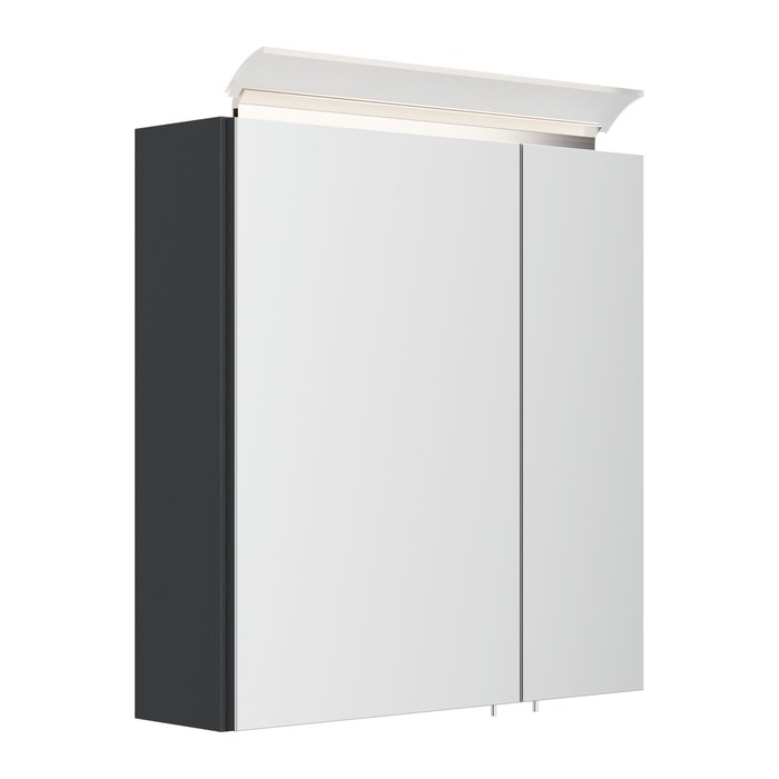 POSSEIK Spiegel mit Beleuchtung 60 grafit 60,0 x 17,0 x 62,0 cm