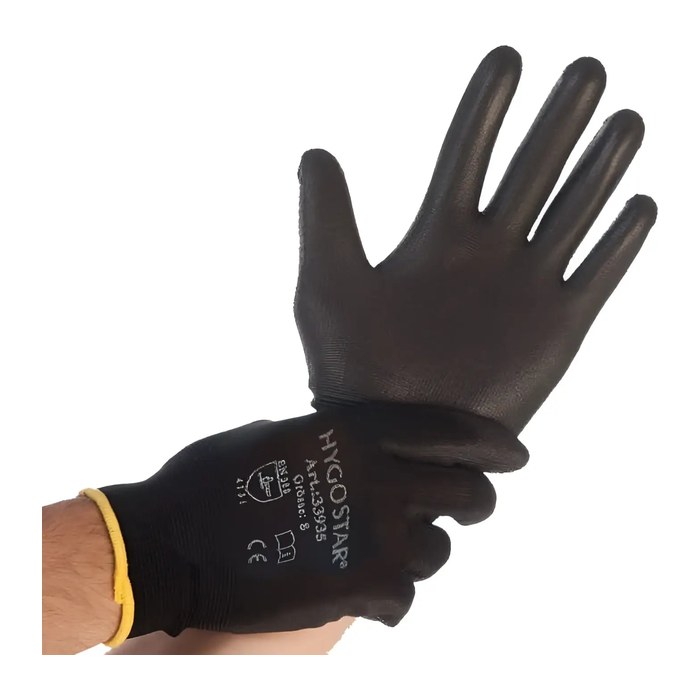 franz mensch unisex Arbeitshandschuhe Black Ace schwarz Größe XS, 12 Paar