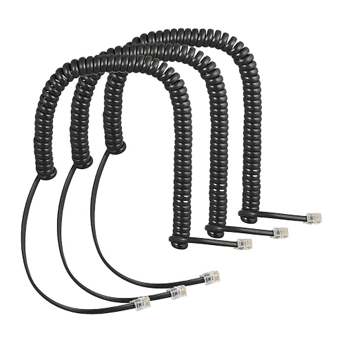 AUERSWALD Spiralkabel-3er-Set COMfortel-Handset