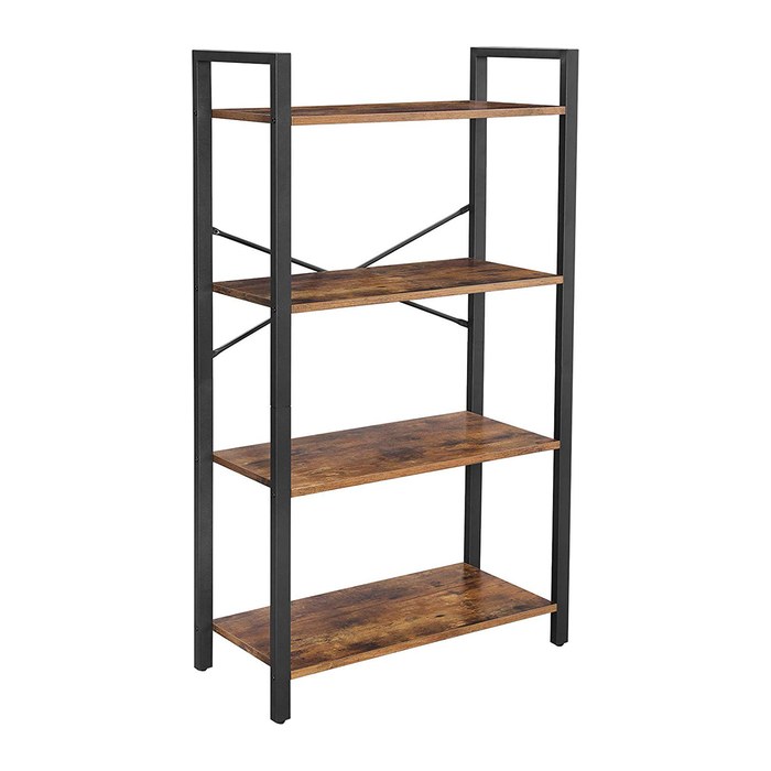 VASAGLE Bücherregal braun, schwarz 66,0 x 30,0 x 120,0 cm, 1 St.