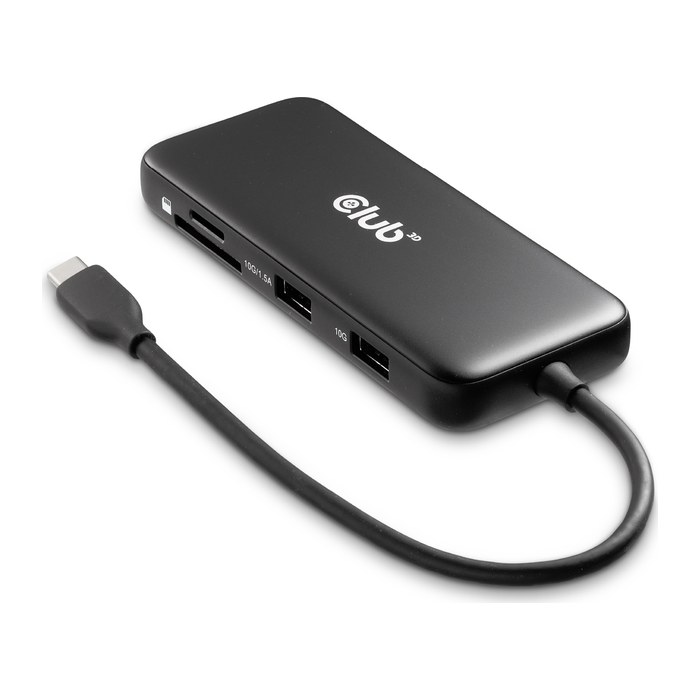 Club3D USB-C 8in1-HUB >DP1.4/HDMI2.0/USB-C/LAN 8K30Hz PD100W retail