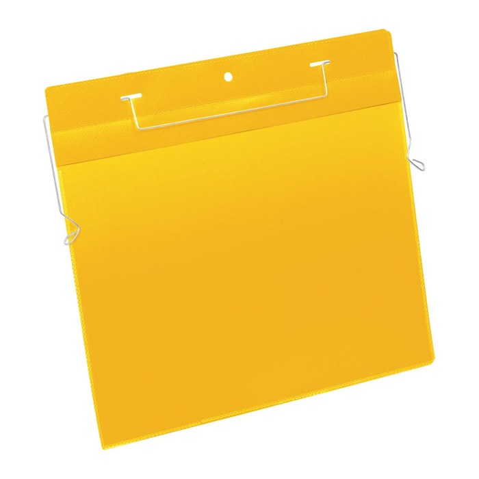 DURABLE Drahtbügeltaschen gelb A4, 50 St.