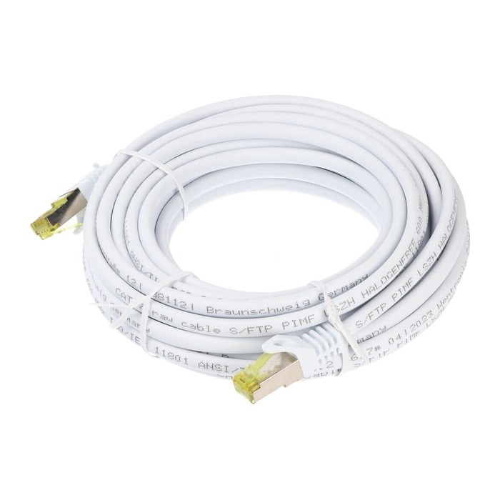 goobay RJ-45 Netzwerkkabel 25,0 m weiß bis zu 10,00 Gbit/Sek. bis zu 500 MHz, 1 St.