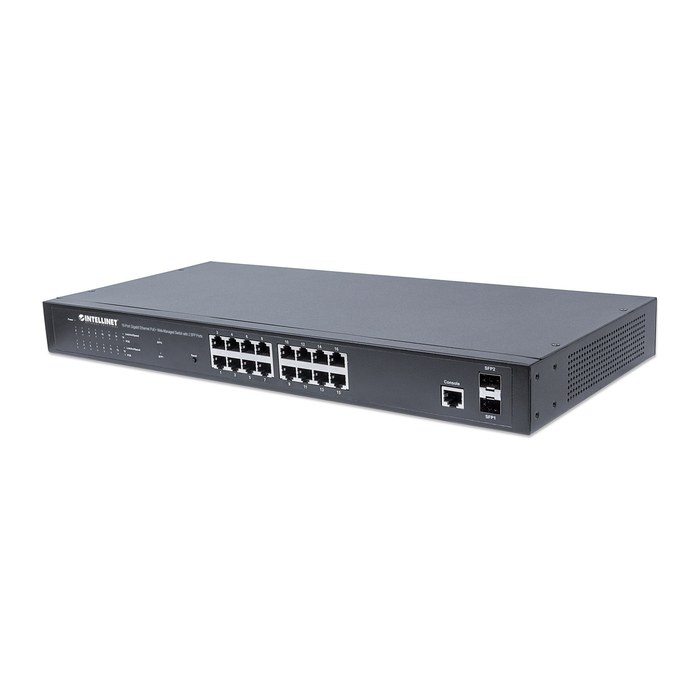INTELLINET PoE+Web-Managed Switch 16Port Gigabit+2 SFP-Ports