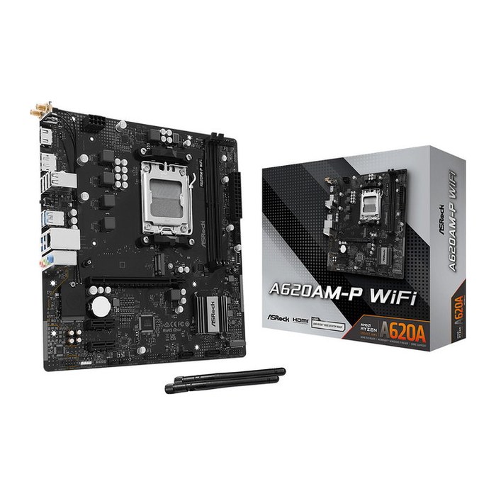 ASRock A620AM-P WiFi AM5 mATX HDMI/DP DDR5