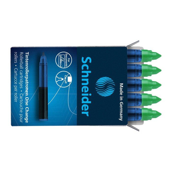 Schneider One Change Tintenrollerminen grün 0,6 mm 5 St.