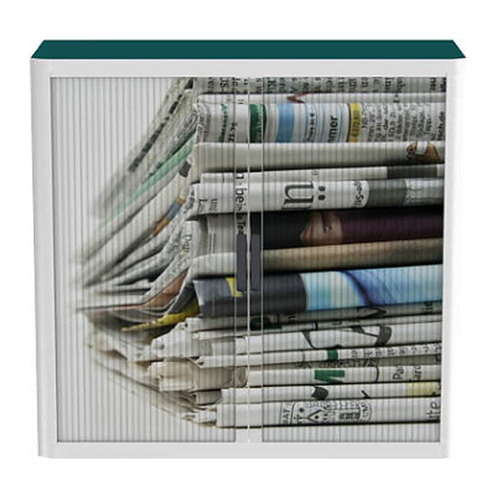PAPERFLOW easyOffice Rollladenschrank Zeitung ohne Fachböden 110,0 x 41,5 x 104,0 cm