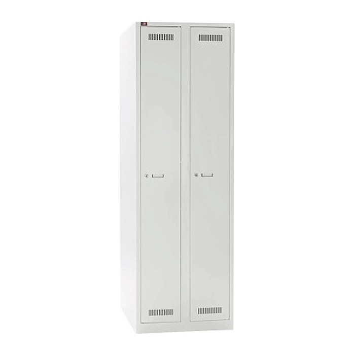 BISLEY LIGHT Spind lichtgrau GL06D1645, 2 Schließfächer 60,0 x 50,0 x 185,0 cm