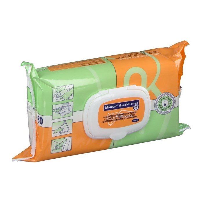 HARTMANN Desinfektionstücher Mikrobac® Virucidal 1-lagig weiß, 80 Tücher