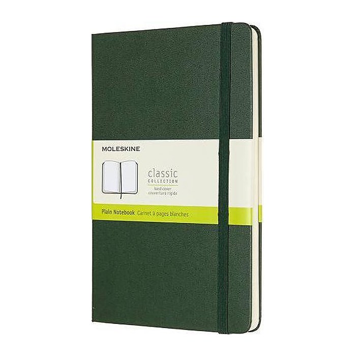MOLESKINE Notizbuch Classic Collection fester Einband ca. DIN A5 blanko, myrtengrün Hardcover 240 Seiten, 1 St.