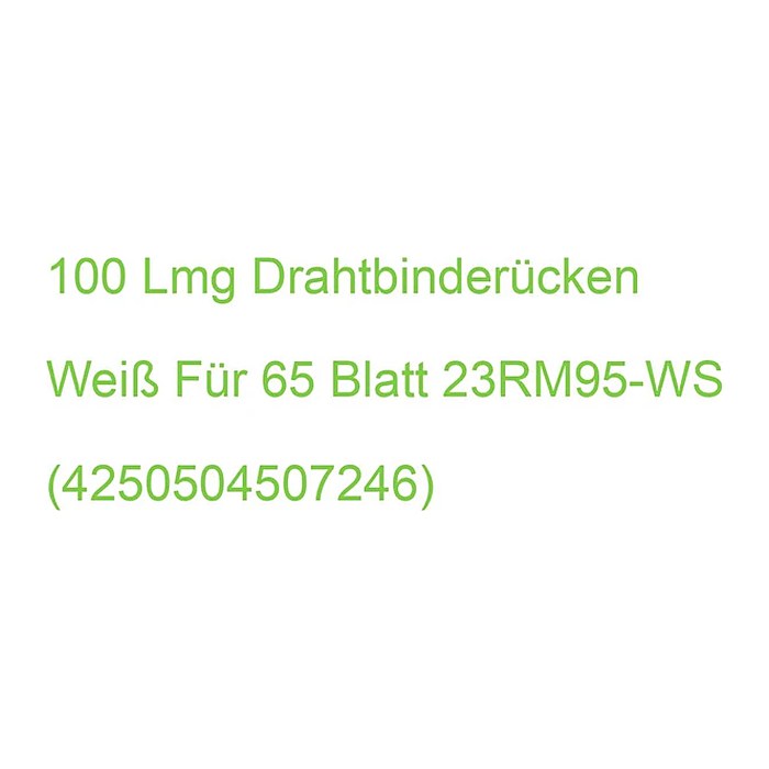 LMG Drahtbinderücken weiß für 65 Blatt, 100 St.