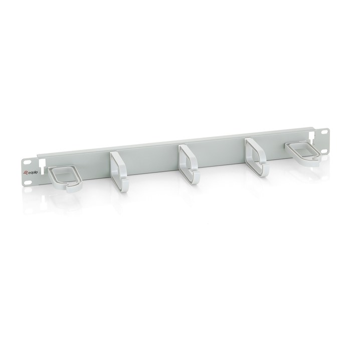Equip 19" Kabelmanagement 5xPlastikringe Stahl 1U RAL7035