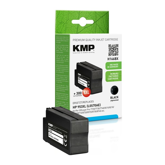 KMP H166BX schwarz Druckerpatrone kompatibel zu HP 953XL (L0S70AE)
