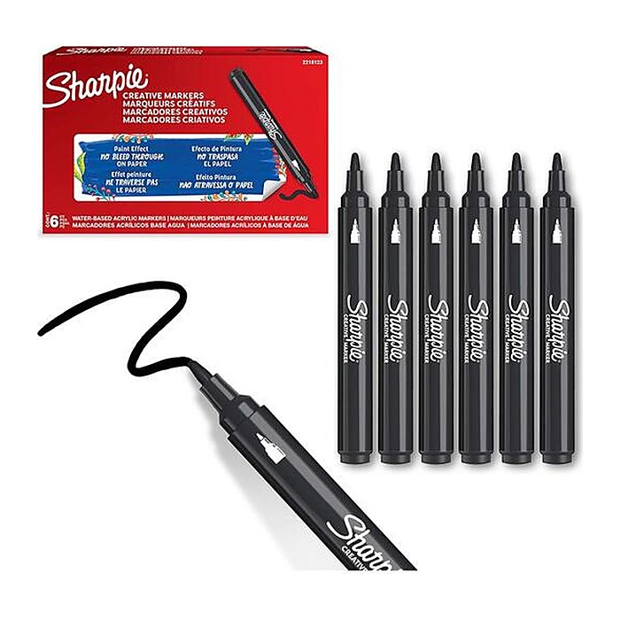 Sharpie Kreativmarker Rundspitze Acryl schwarz
