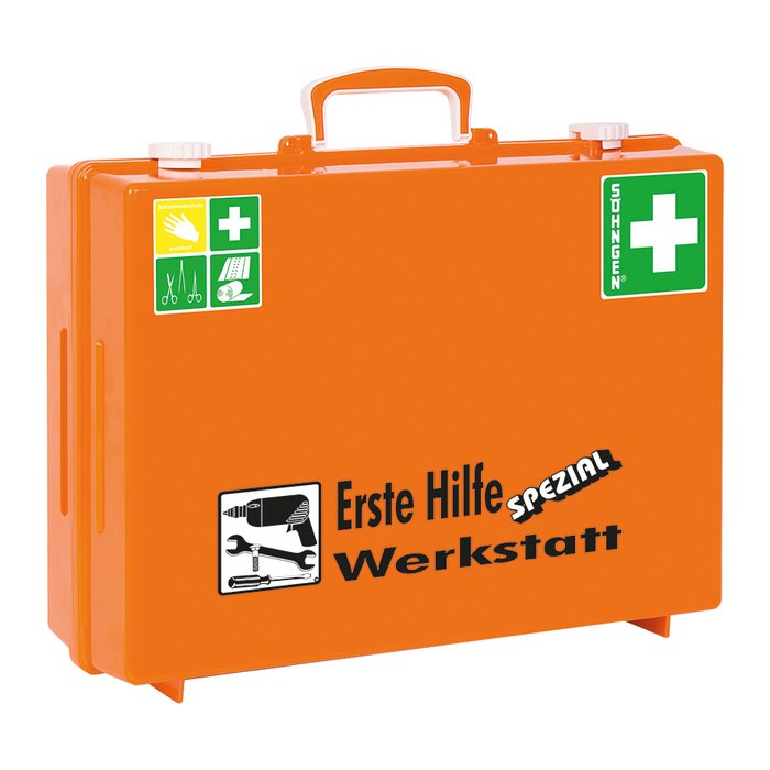 SÖHNGEN Erste-Hilfe-Koffer SPEZIAL Werkstatt DIN 13157 + Erweiterung orange