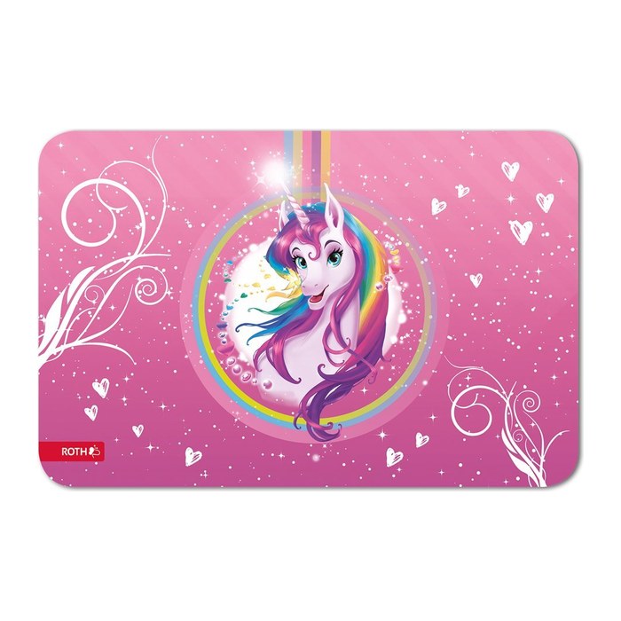ROTH Schreibtischunterlage Einhorn Beauty bunt Kunstleder 59,0 x 39,0 cm, 1 St.