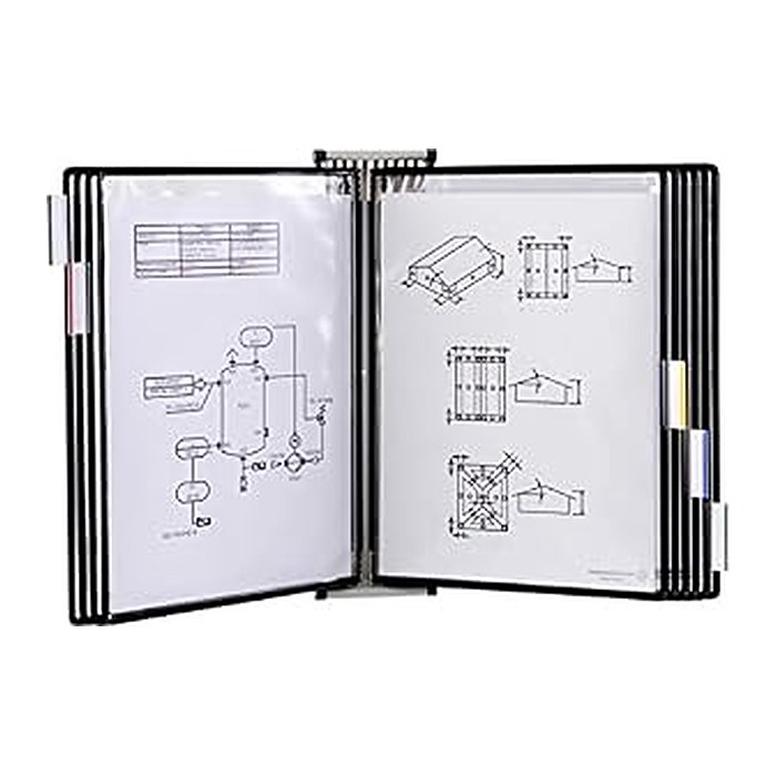 tarifold Wand-Sichttafelsystem 414107 DIN A4 schwarz mit 10 St. Sichttafeln, 1 St.