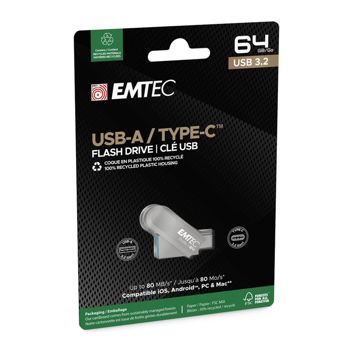 Emtec USB3.2 Type-C Dual D280 64GB