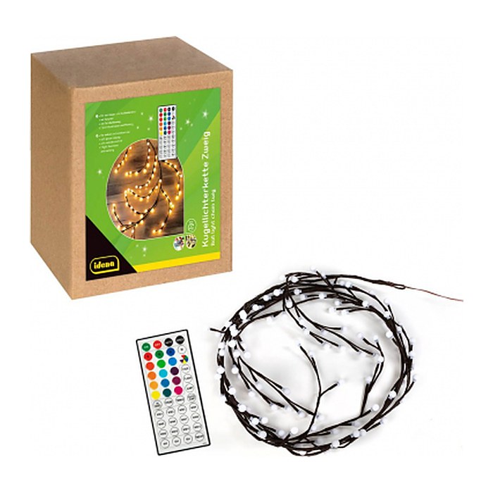 Idena 120er Kugel-Zweige LED Lichterkette braun 7,0 m, 1 St.