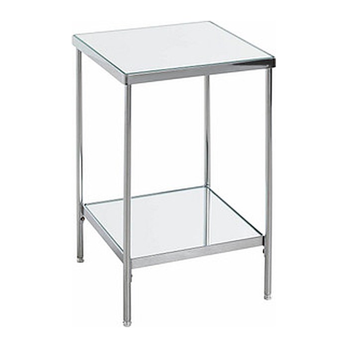 HAKU Möbel Beistelltisch rechteckig Glas silber 28,0 x 28,0 x 46,0 cm, 1 St.