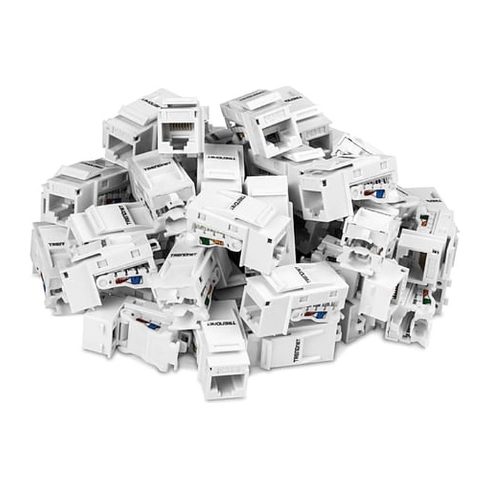 TRENDnet Keystone-Buchsen 50er-Pack Cat6 werkzeuglos 90°