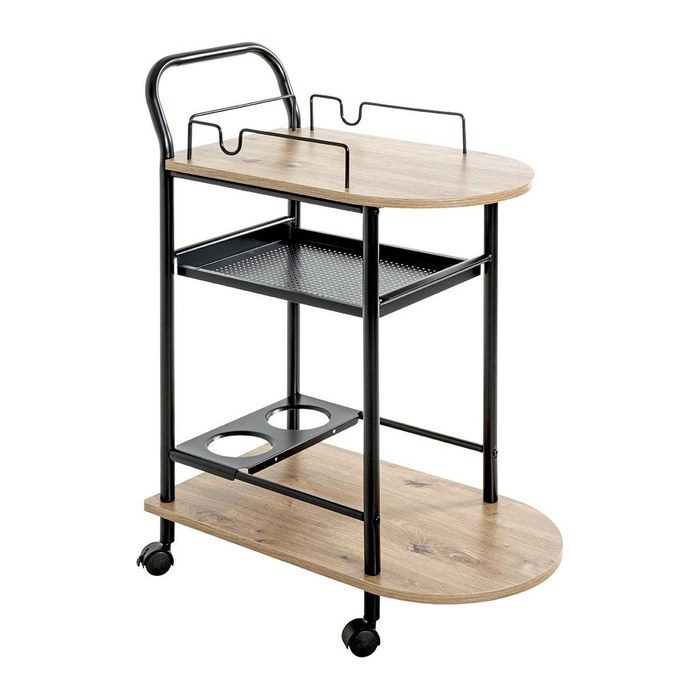 HAKU Möbel Servierwagen braun, schwarz 65,0 x 35,0 x 83,0 cm