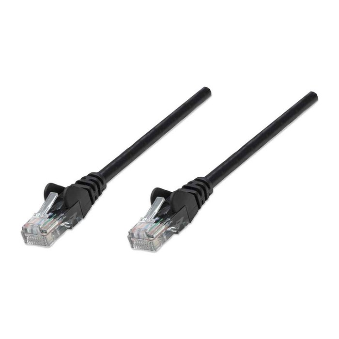 INTELLINET Patchkabel RJ45 U/UTP Cat5e 5.0m Hebelschutz schw