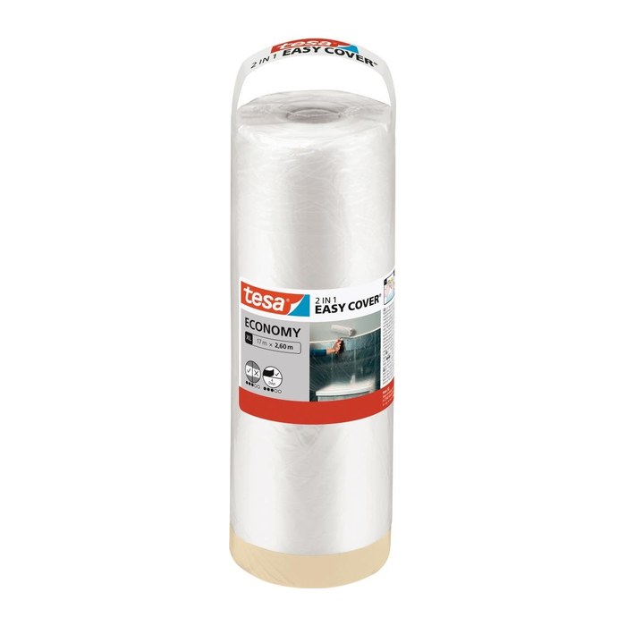 tesa EASY COVER® ECONOMY XL Abdeckfolie transparent 260,0 cm x 17,0 m 1 Rolle
