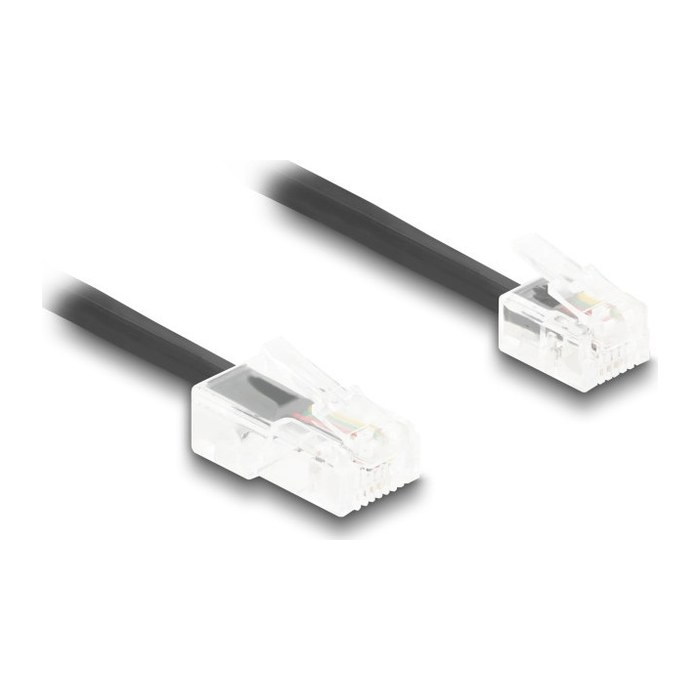 DELOCK Telefonkabel/Spiralkabel RJ11 St. zu RJ45 St. 2m S.