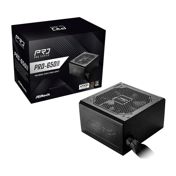 ASRock Pro Series PRO-650B 650W ATX 80+ Bronze black